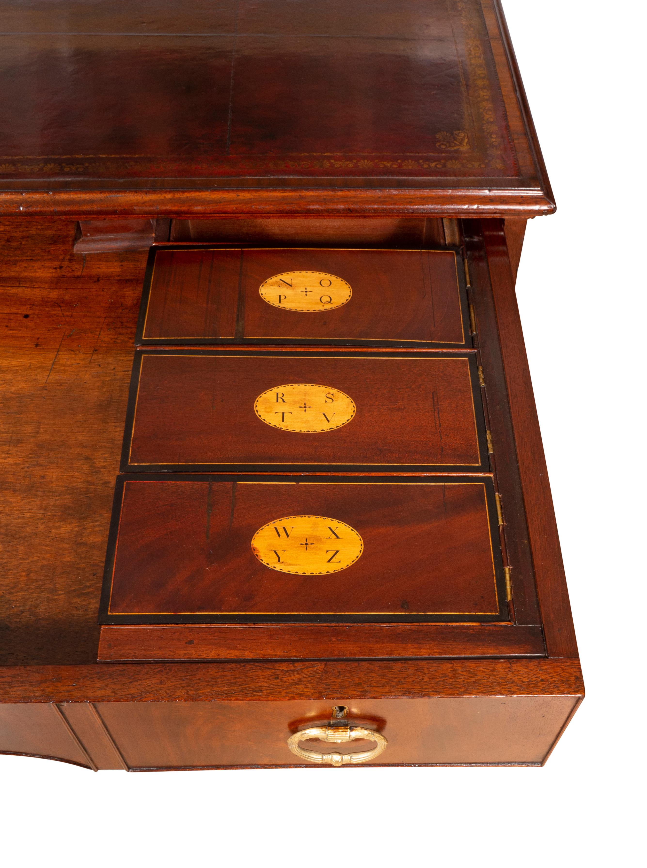 George III Mahogany Rent Desk by Gillows of Lancaster For Sale 7