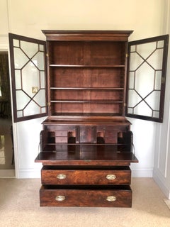 George III Mahogany Secretaire Bookcase