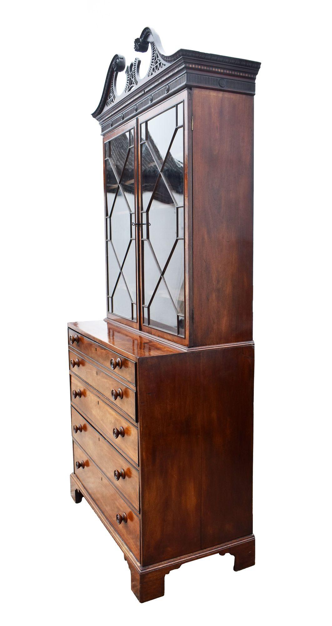 XIX secolo Libreria secretaire in mogano Giorgio III in vendita