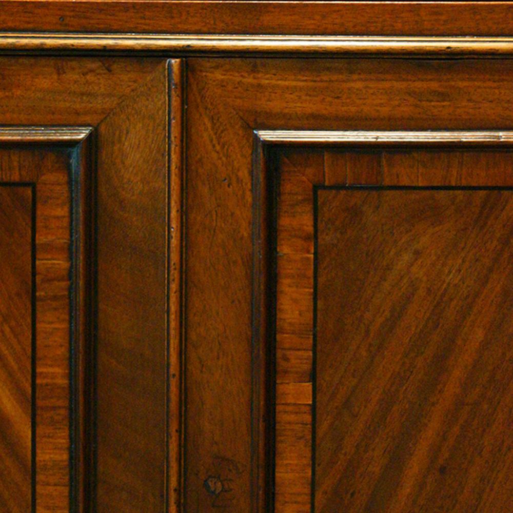 Mahogany English George III mahogany secretaire library bookcase, 19th. century, Georgian