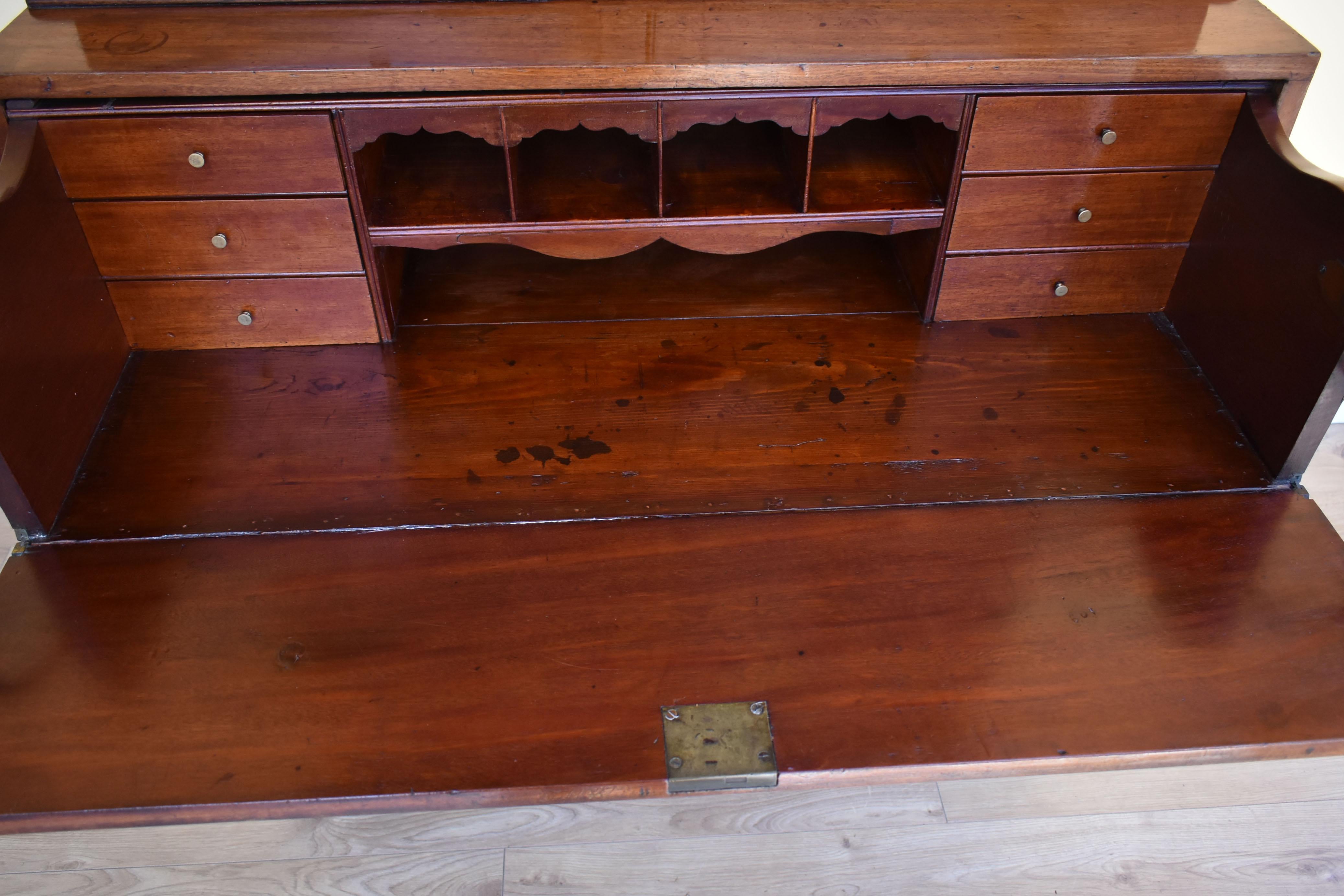 George III Mahogany Secretaire Bookcase 1