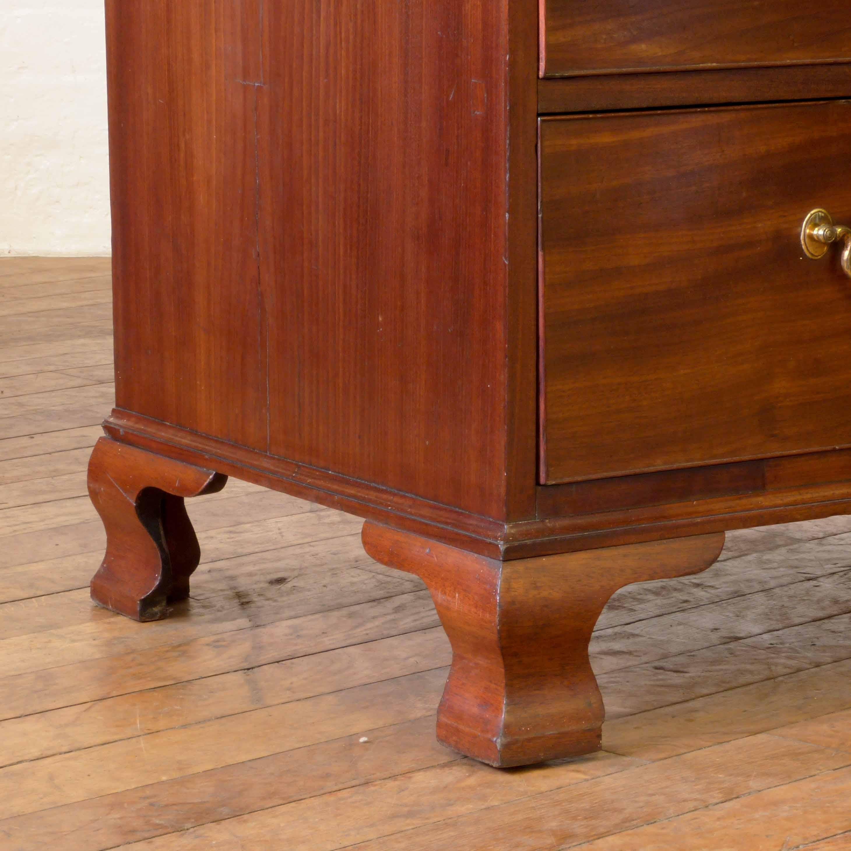 George III Mahogany Secretaire Chest For Sale 8