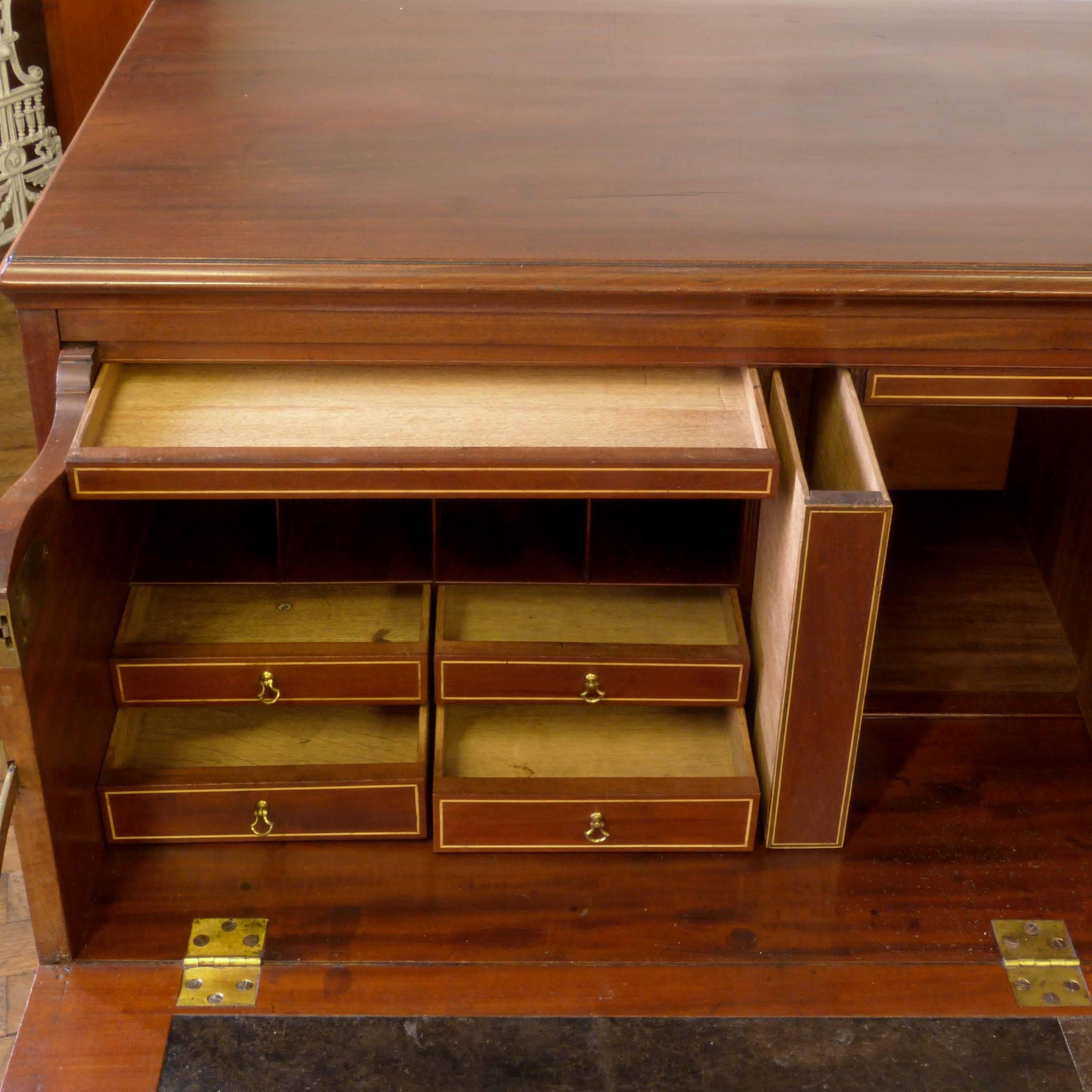 Early 19th Century George III Mahogany Secretaire Chest For Sale