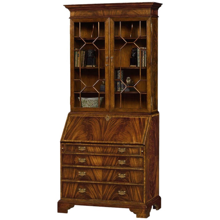 George III Mahogany Secretary Bookcase For Sale
