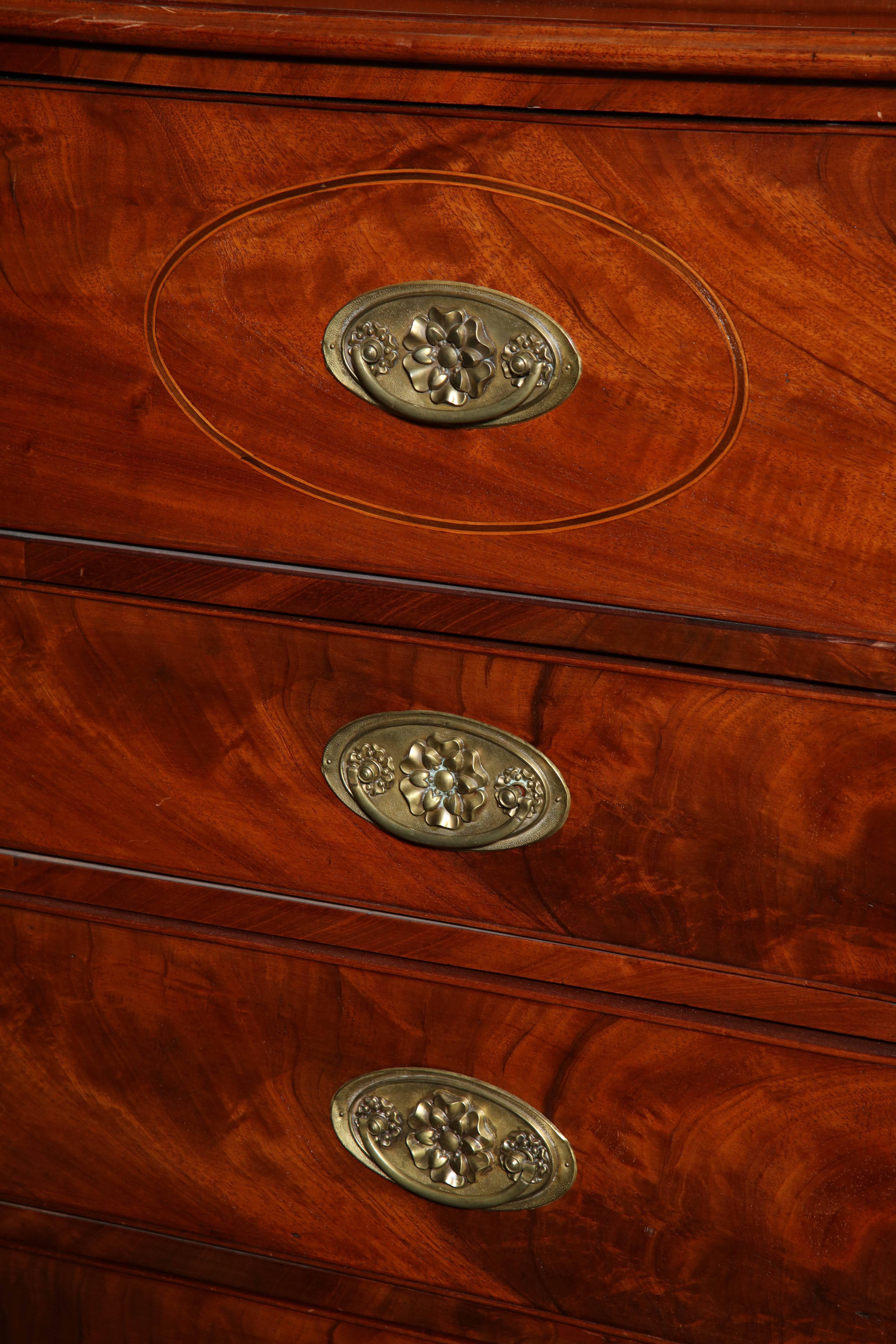 George III Mahogany Secretary Desk In Good Condition In Westwood, NJ