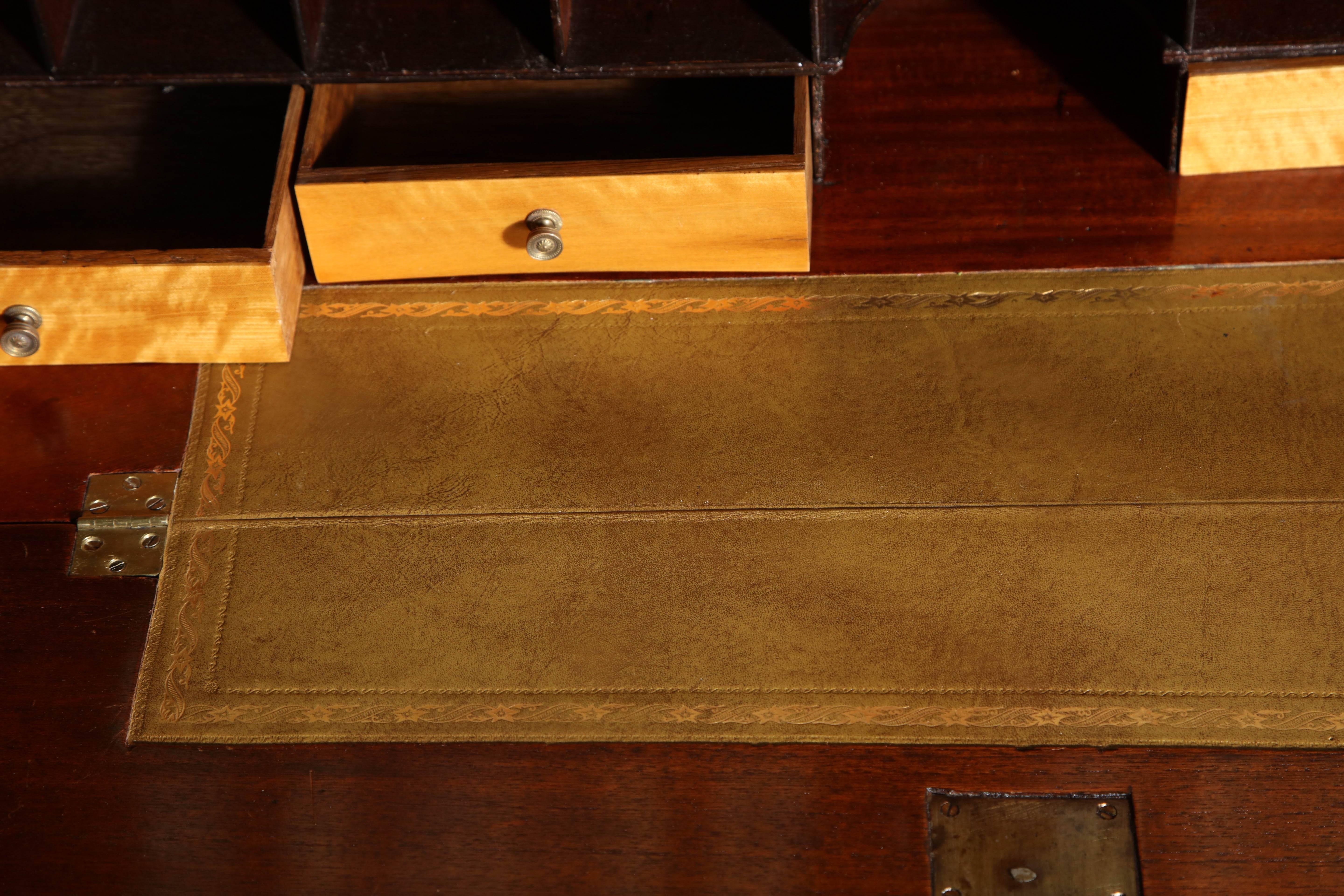 George III Mahogany Secretary Desk 2
