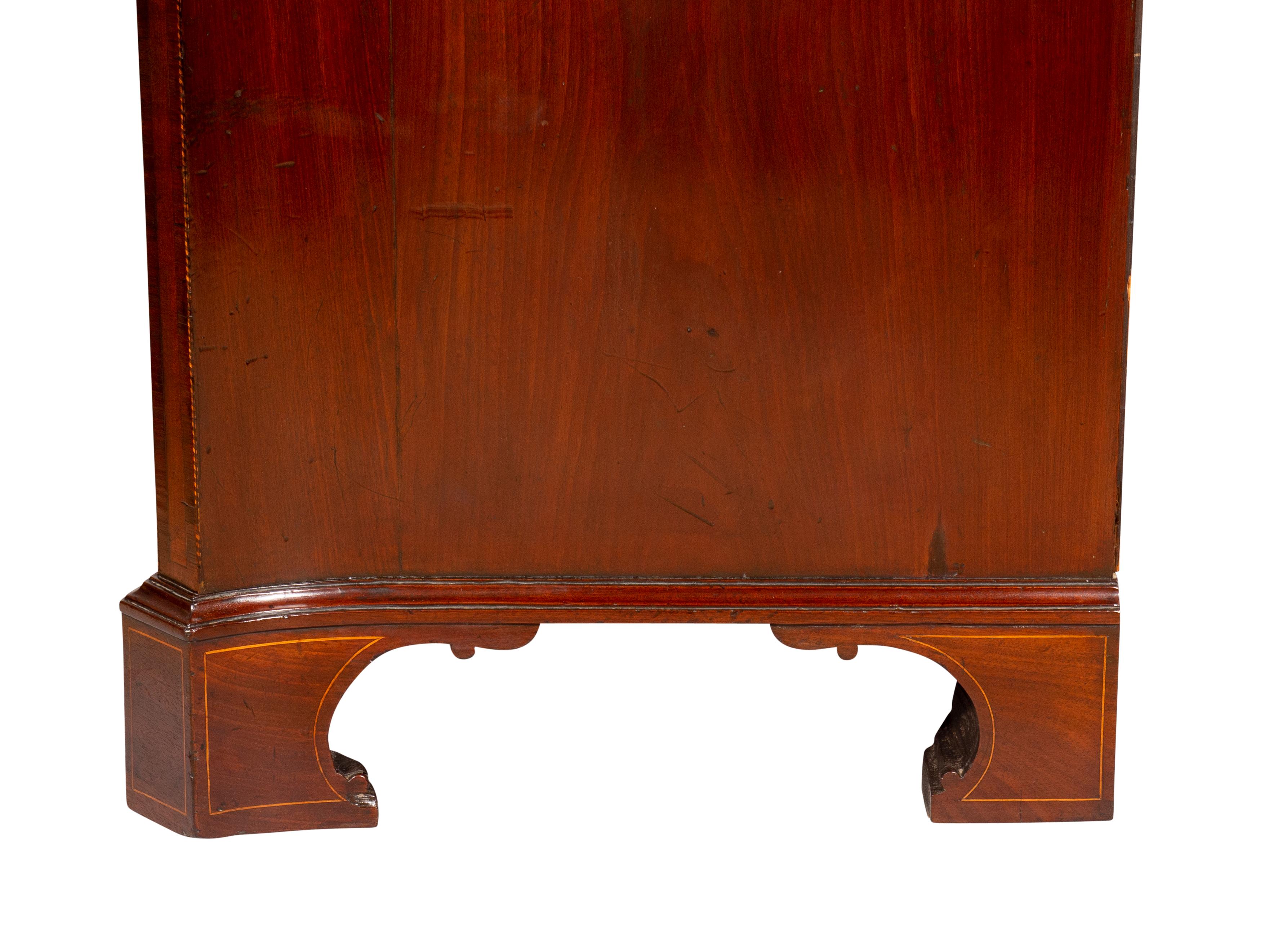 George III Mahogany Serpentine Chest of Drawers For Sale 9