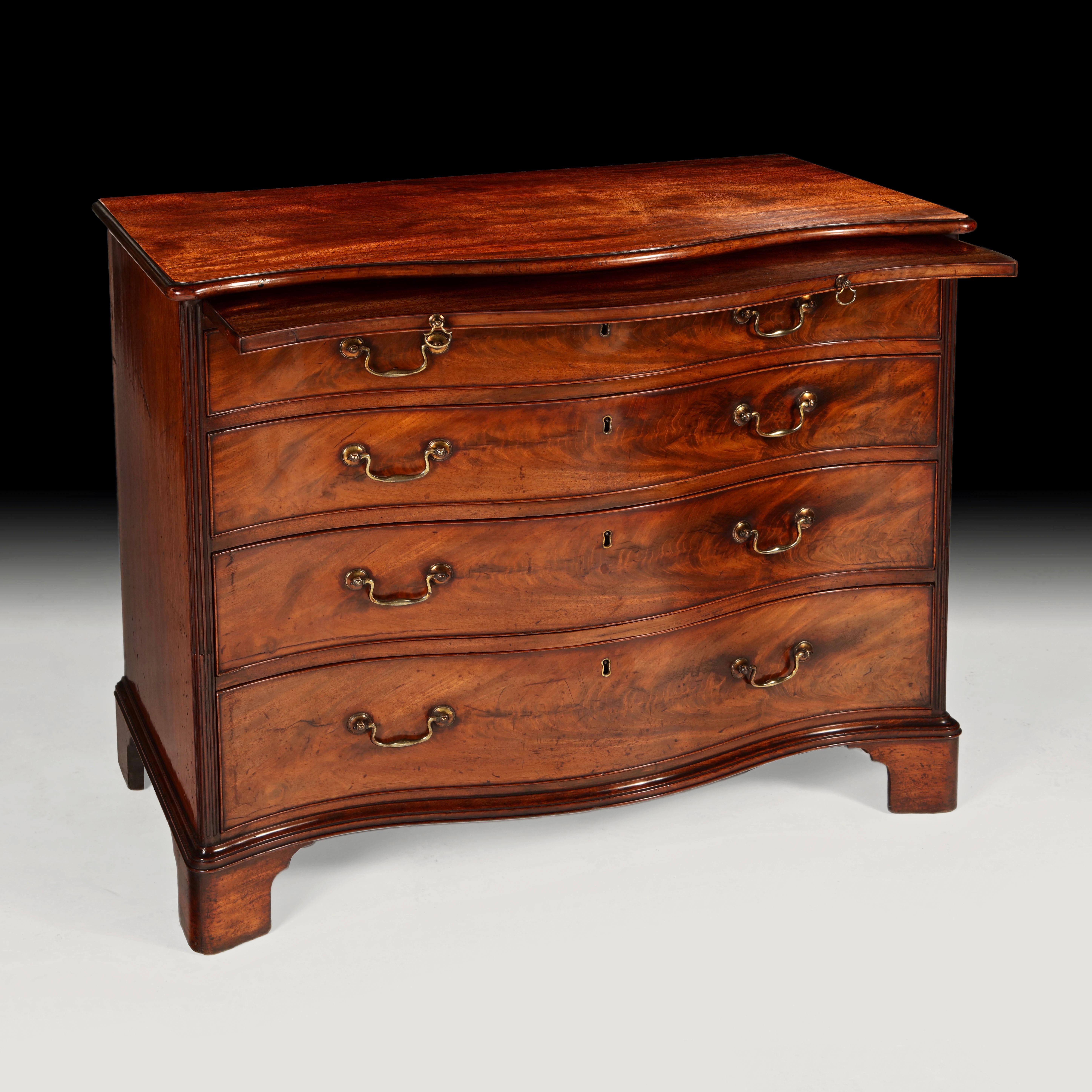 Chippendale George III Mahogany Serpentine Chest of Drawers