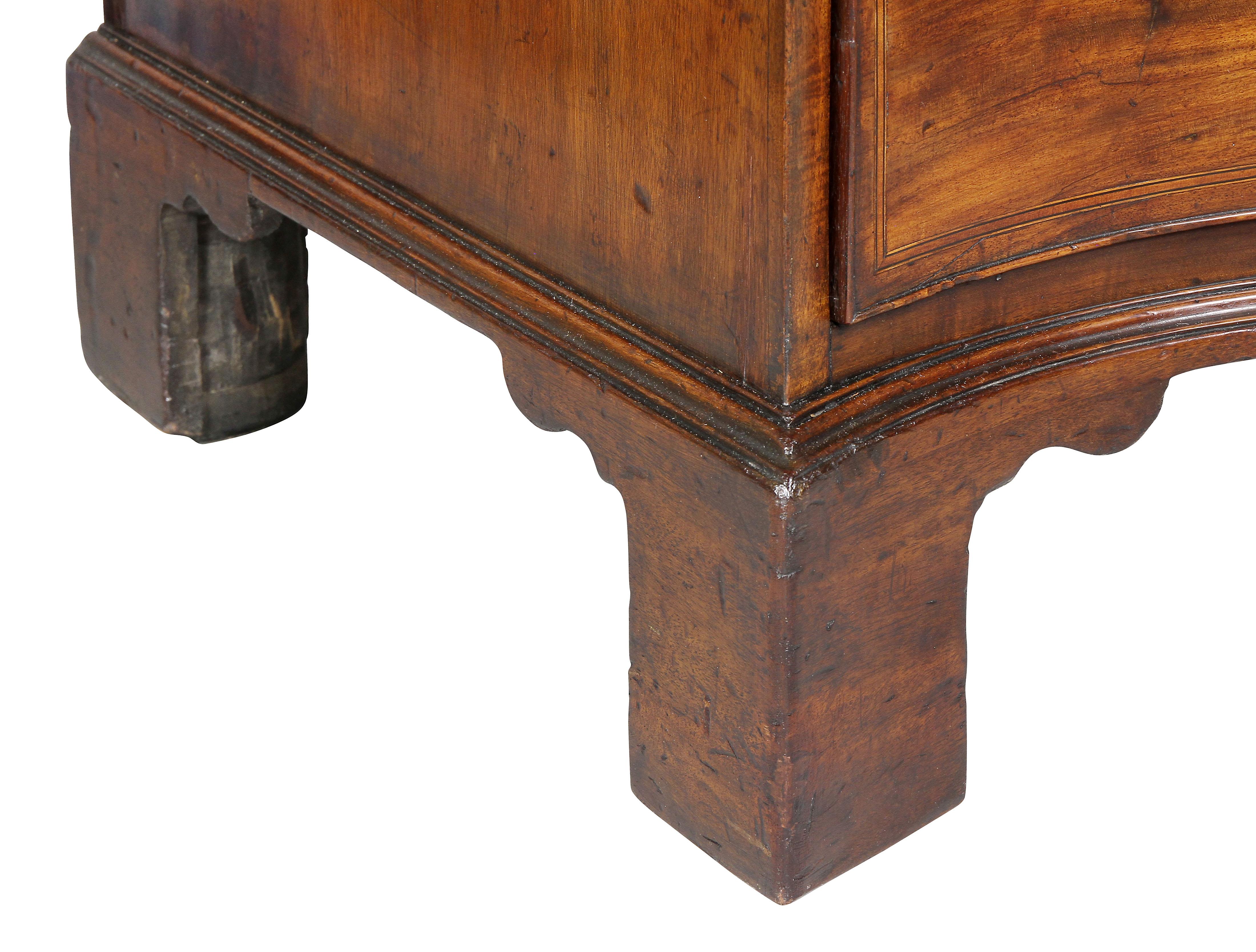Mid-18th Century George III Mahogany Serpentine Chest of Drawers