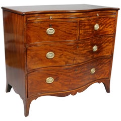 Antique George III Mahogany Serpentine Chest of Drawers
