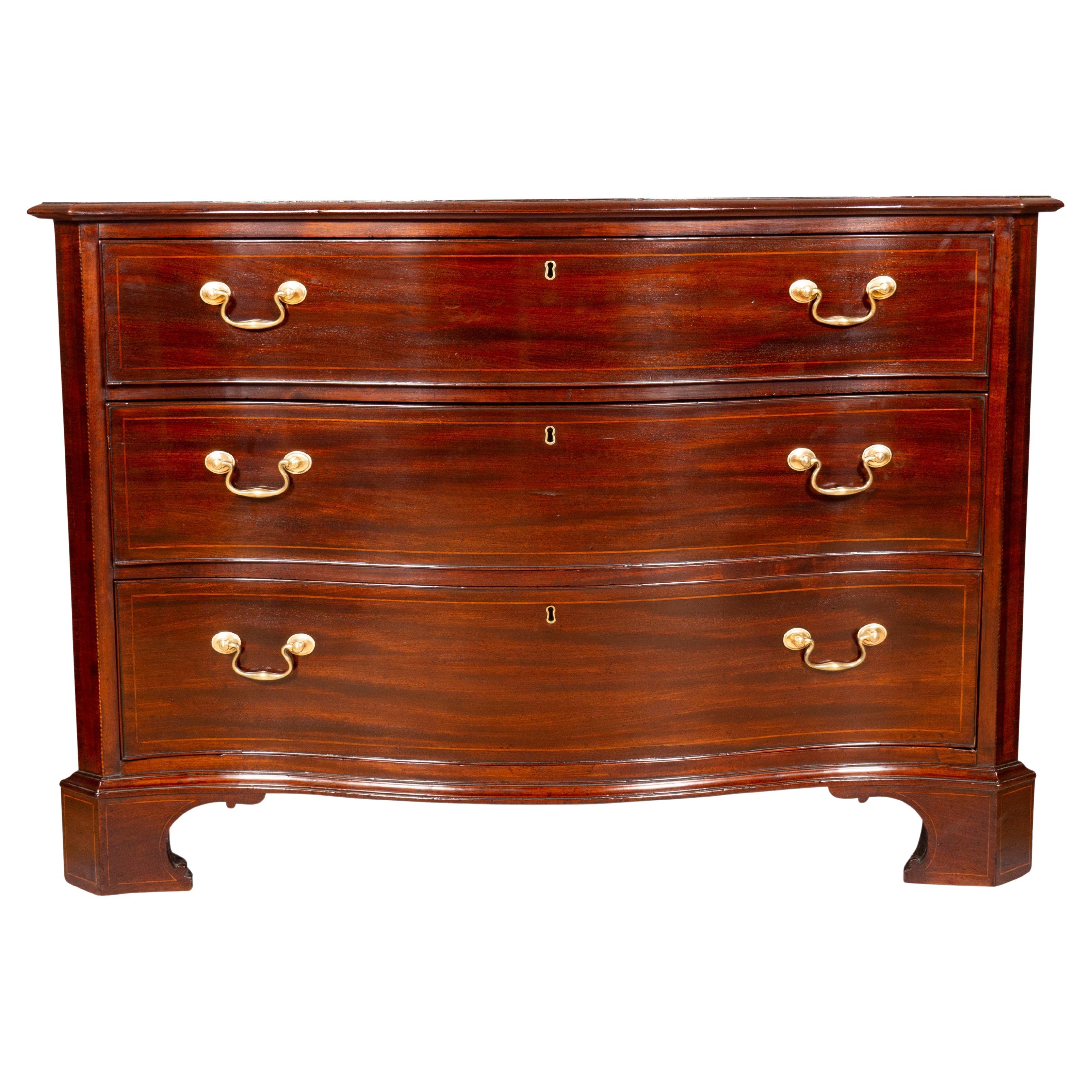 George III Mahogany Serpentine Chest of Drawers