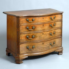 George III Mahogany Serpentine Commode