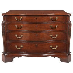 George III Mahogany Serpentine Commode