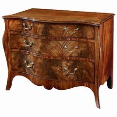 George III Mahogany Serpentine Commode