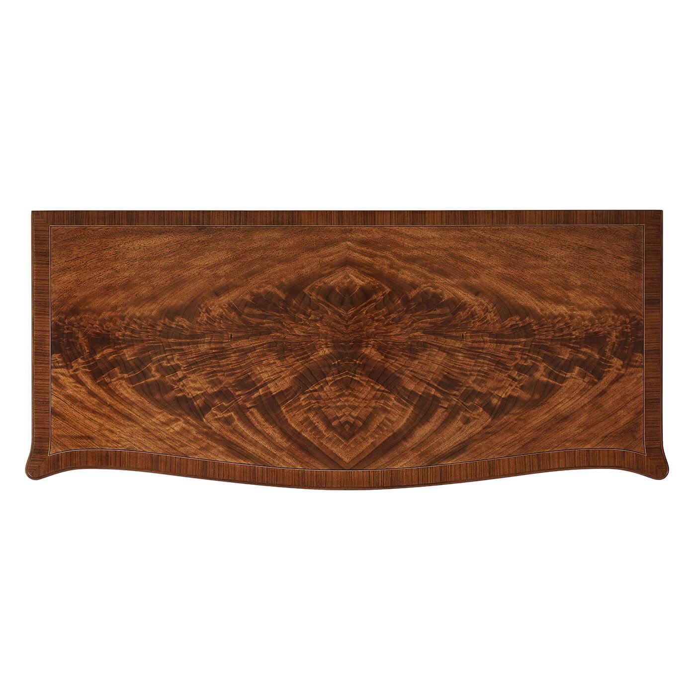 European George III Mahogany Serpentine Dresser