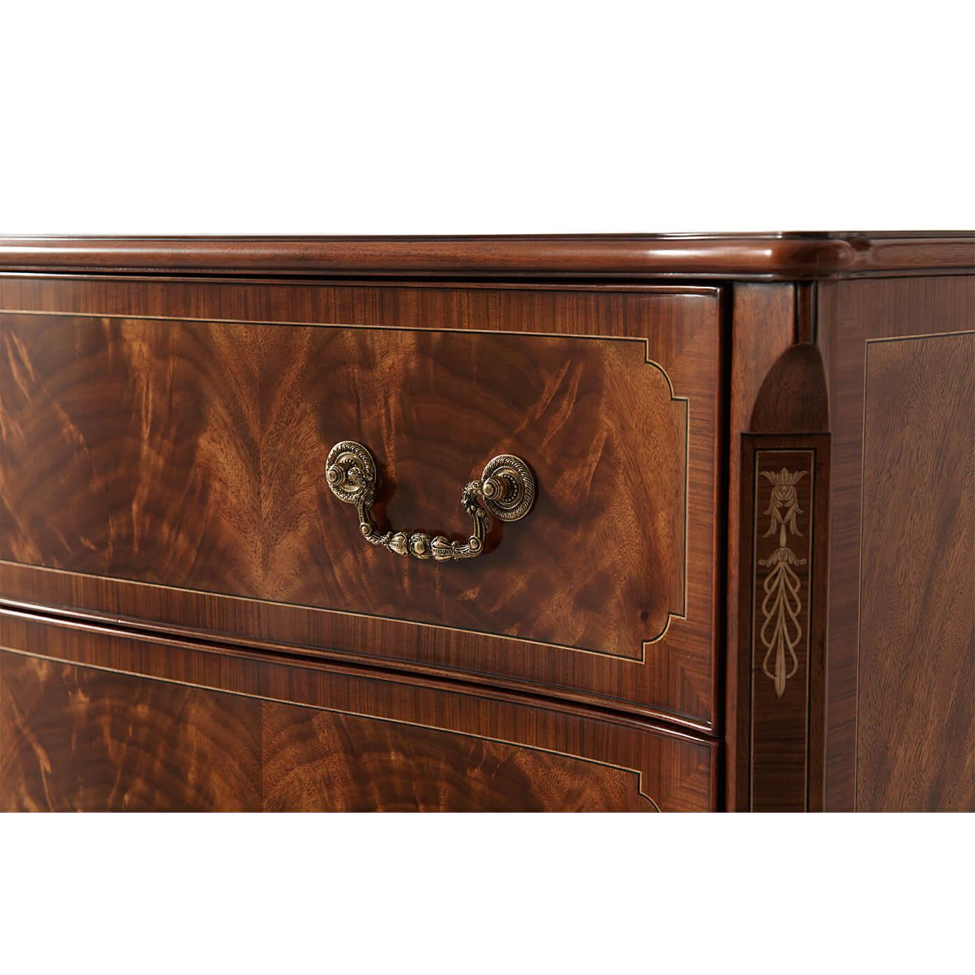 Contemporary George III Mahogany Serpentine Dresser