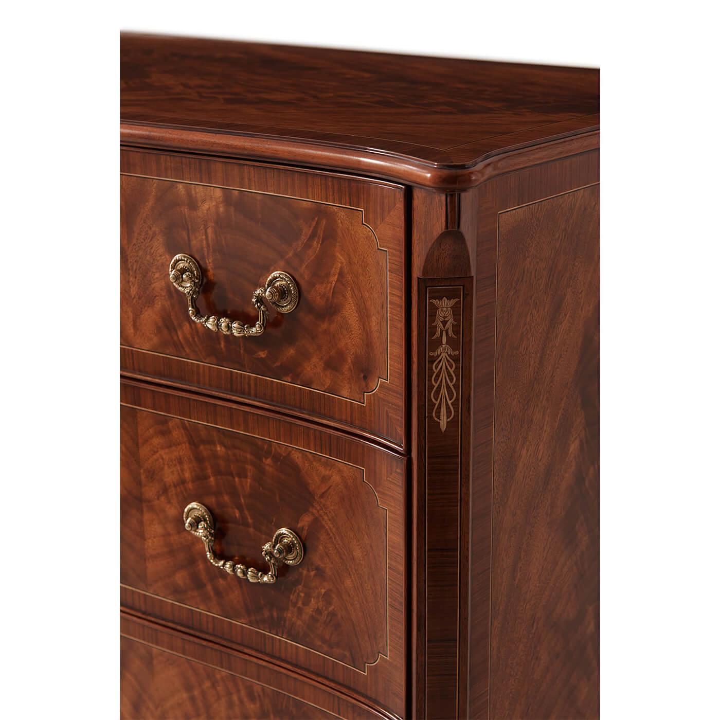 George III Mahogany Serpentine Dresser 1