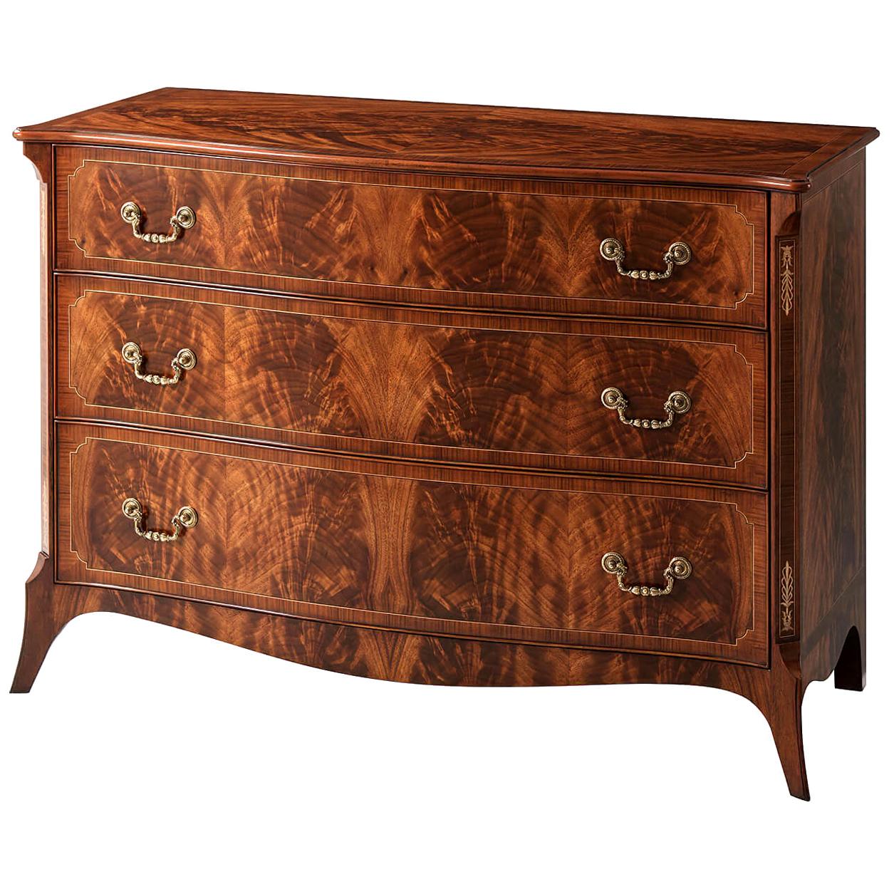 George III Mahogany Serpentine Dresser
