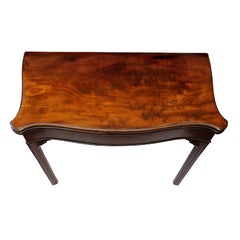 George III Mahogany Serpentine Fronted Card Table, circa 1780