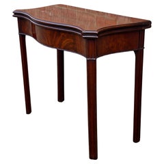 Antique George III Mahogany Serpentine Fronted Card Table
