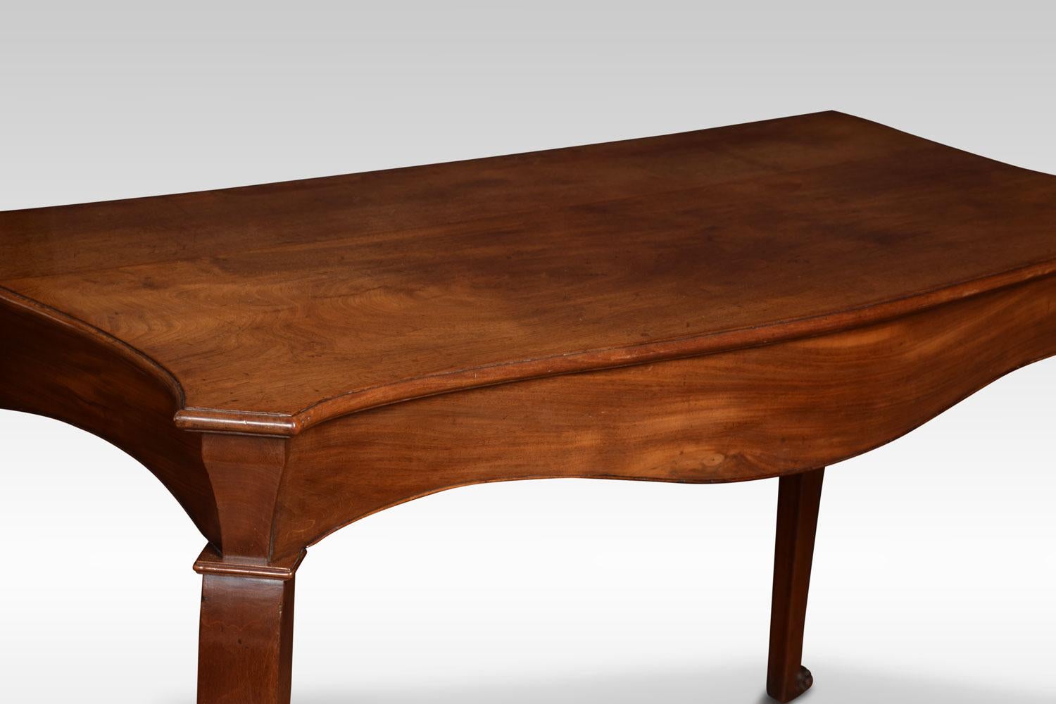 British George III Mahogany Serpentine Fronted Serving Table