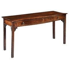 Antique George III Mahogany Serpentine Side Table in the Manner of Wright & Elwick