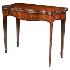 Antique George III Mahogany Serpentine Tea Table of Exceptional Colour and Patination