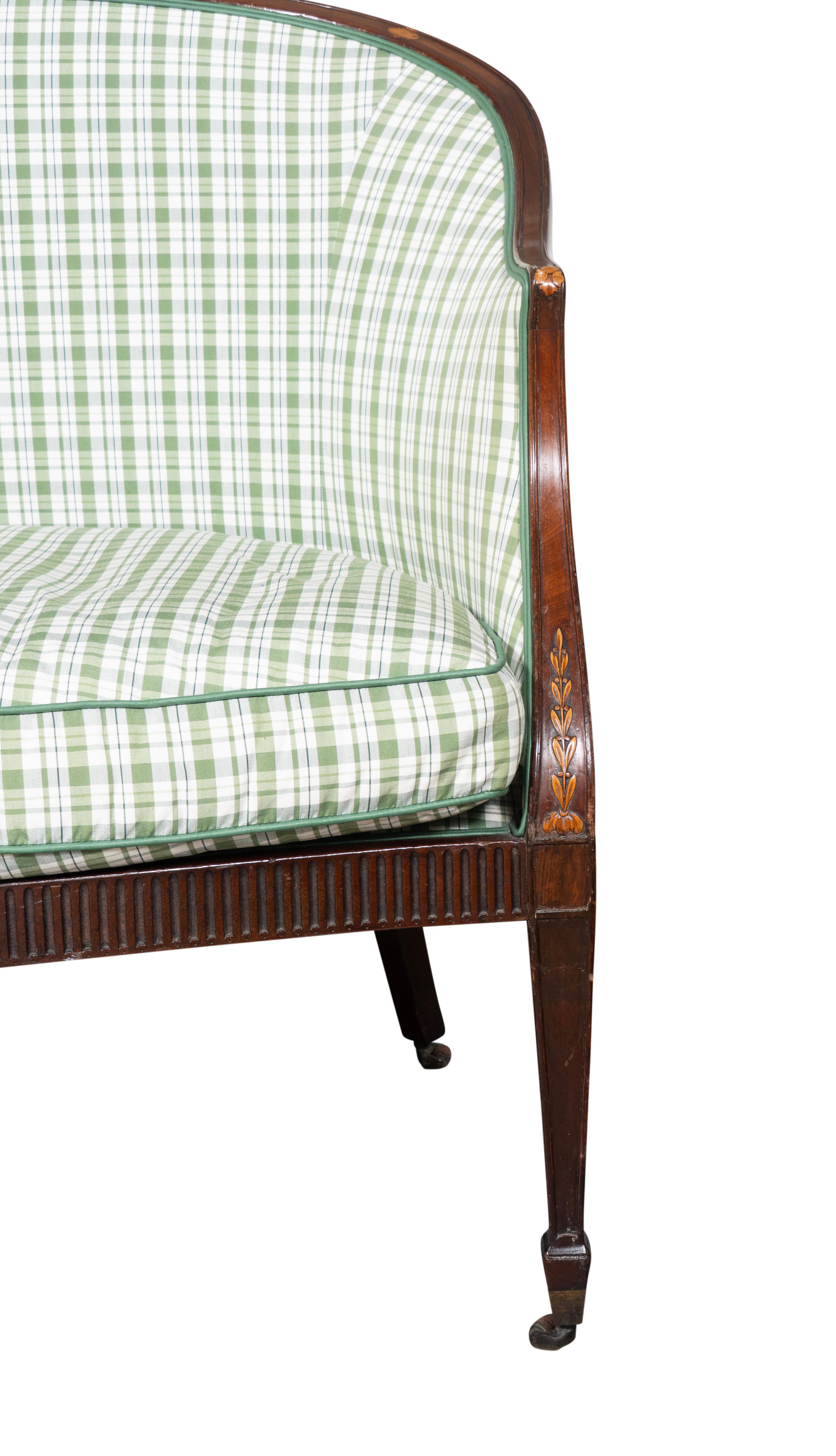 George III Mahagoni-Sofa (Stoff) im Angebot