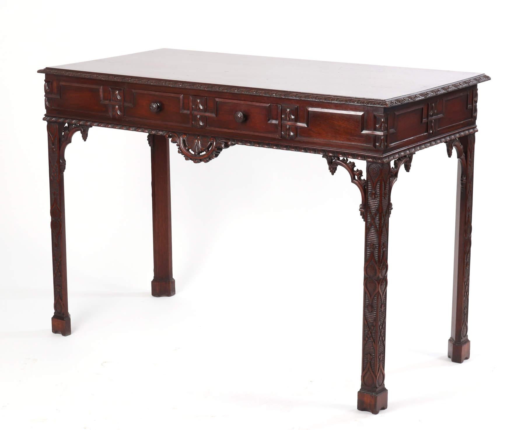 Chippendale George III Mahogany Side Table, circa. 1800 For Sale