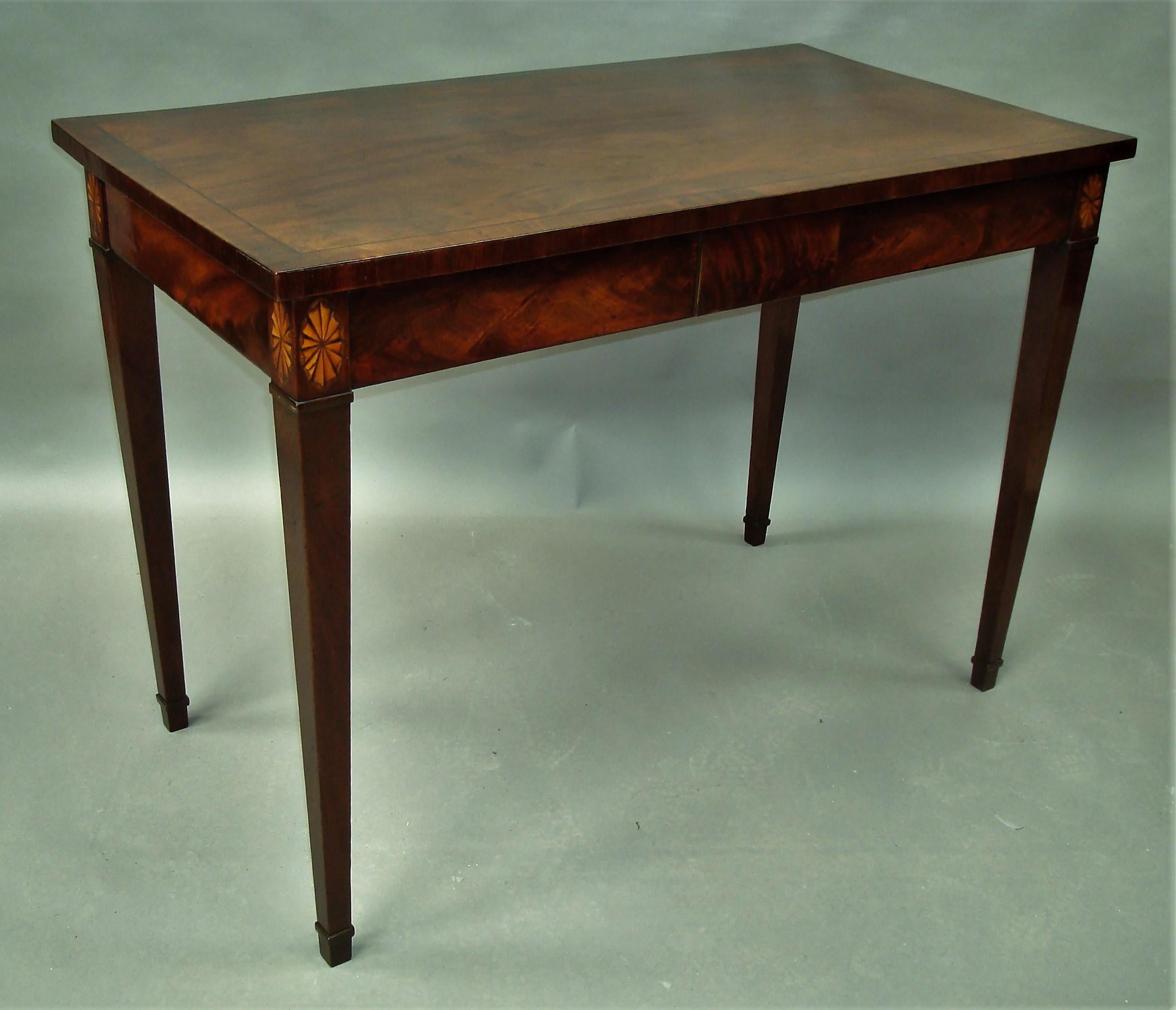 Polished George III Mahogany Side Table or Serving Table For Sale