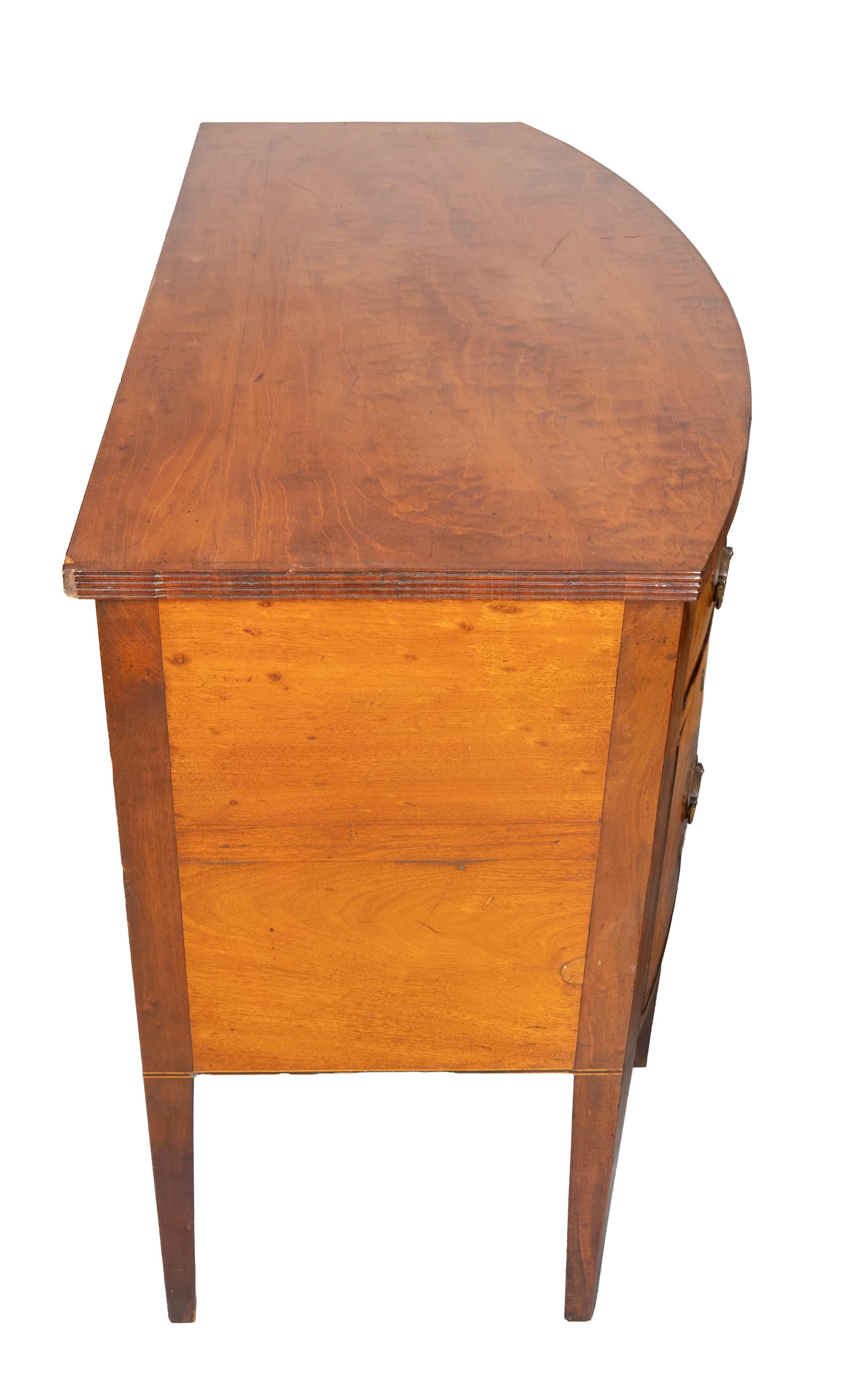 Brass George III Mahogany Sideboard For Sale