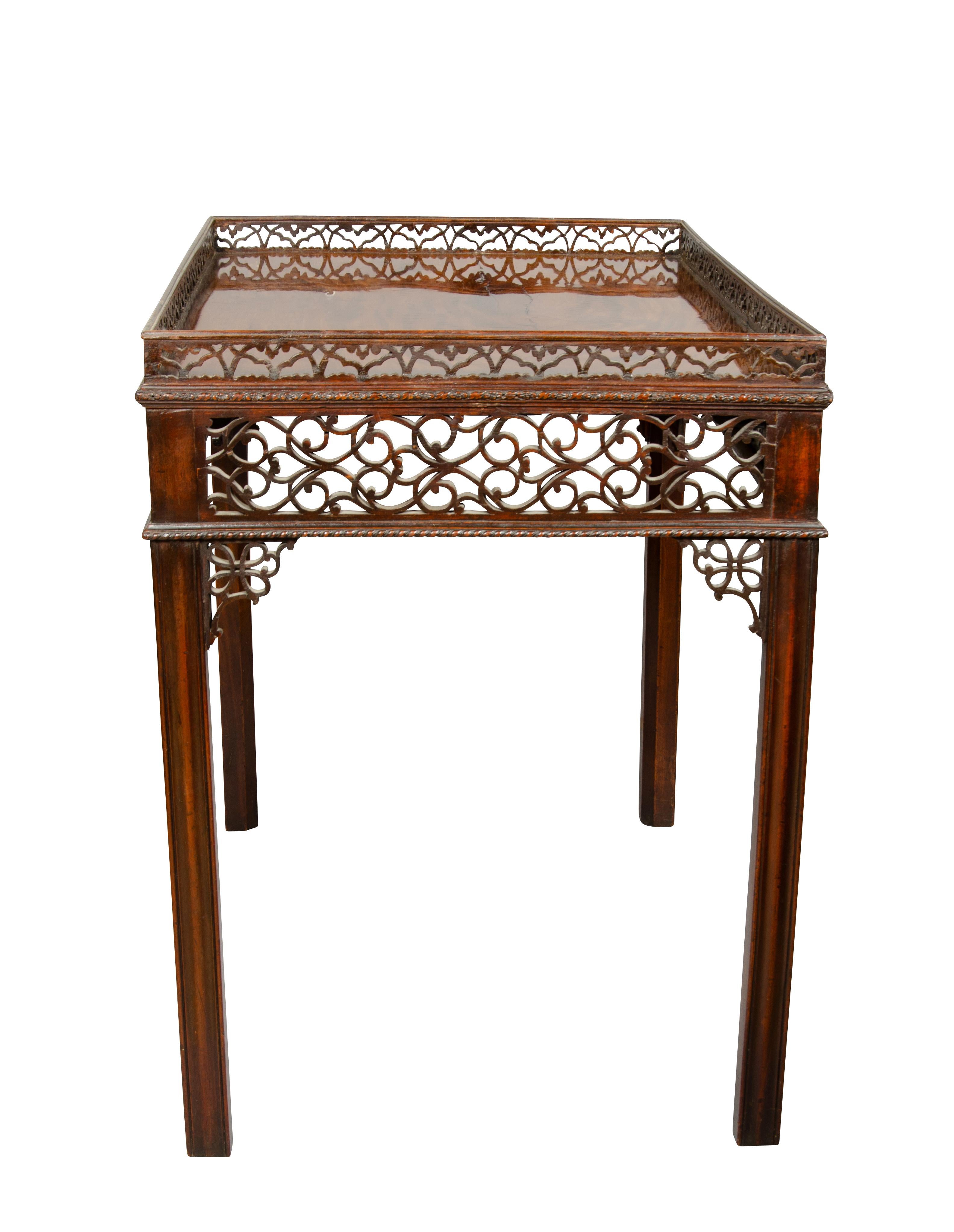 Mid-18th Century George III Mahogany Silver Table For Sale