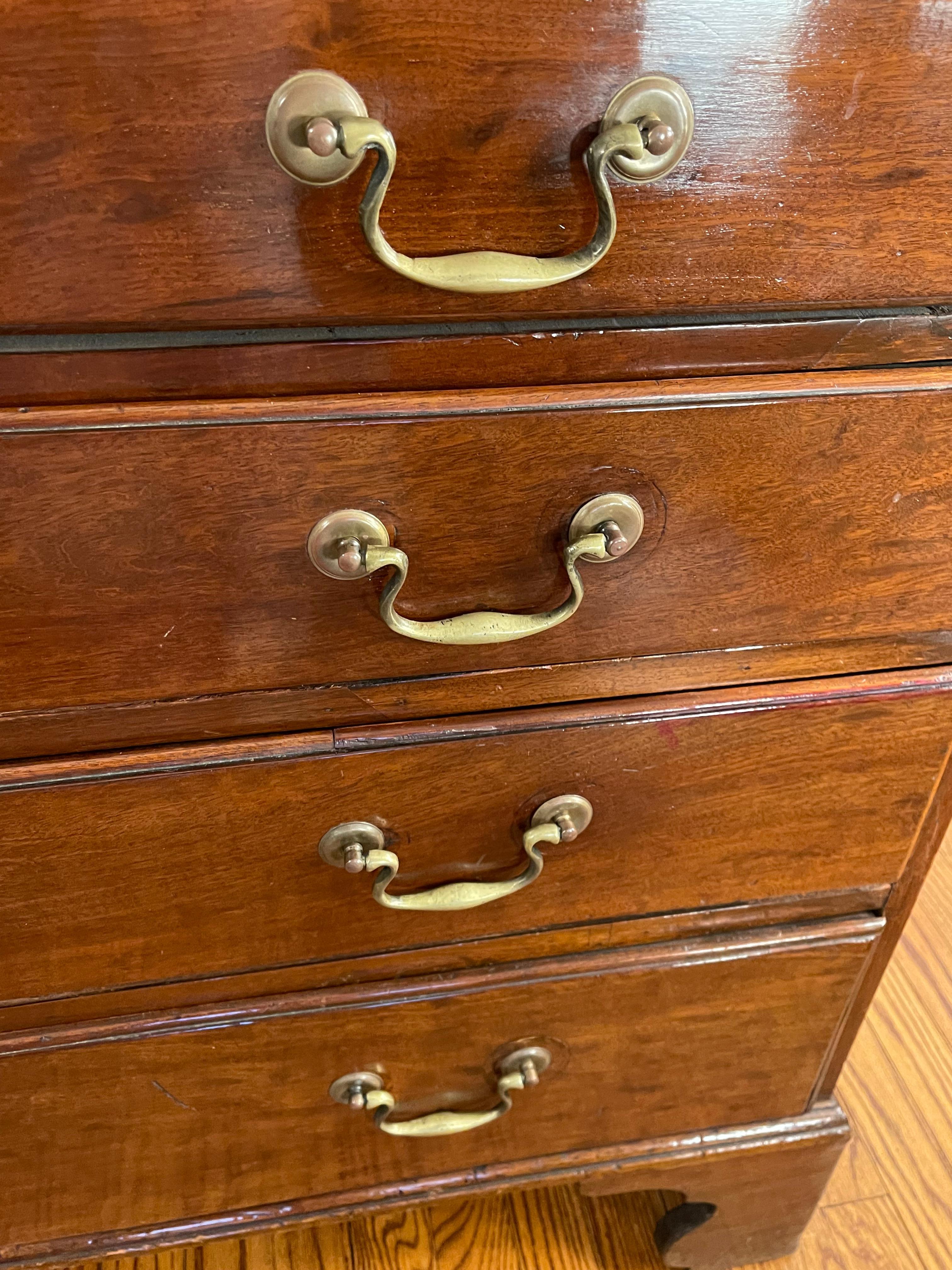 George III Mahogany Slant-Front Bureau 2