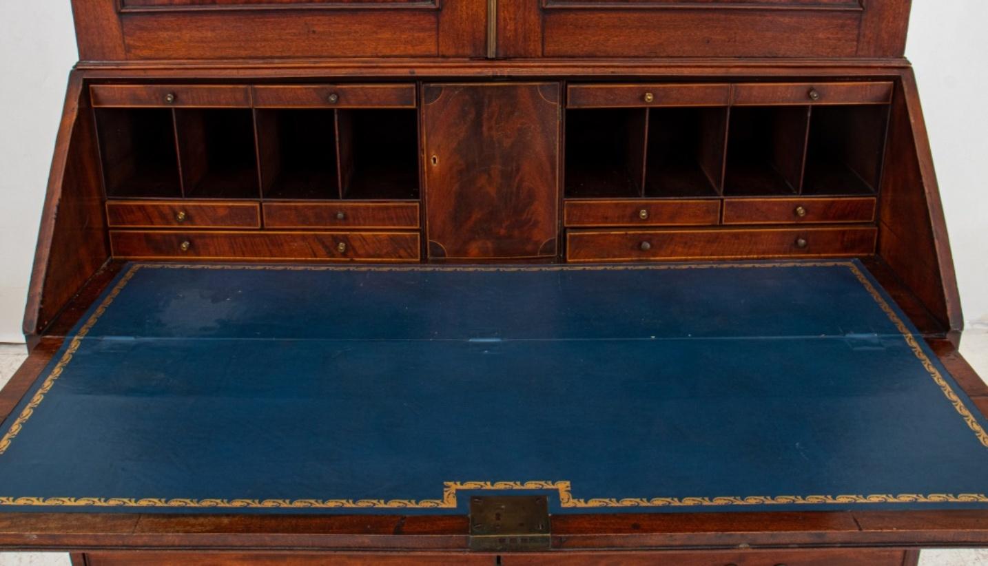George III Mahogany Slant Front Desk With Bookcase 7
