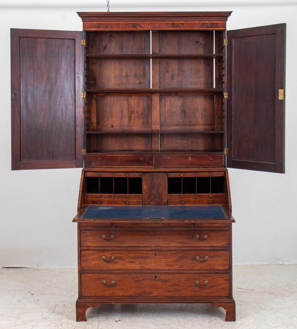 George III Mahogany Slant Front Desk With Bookcase 4