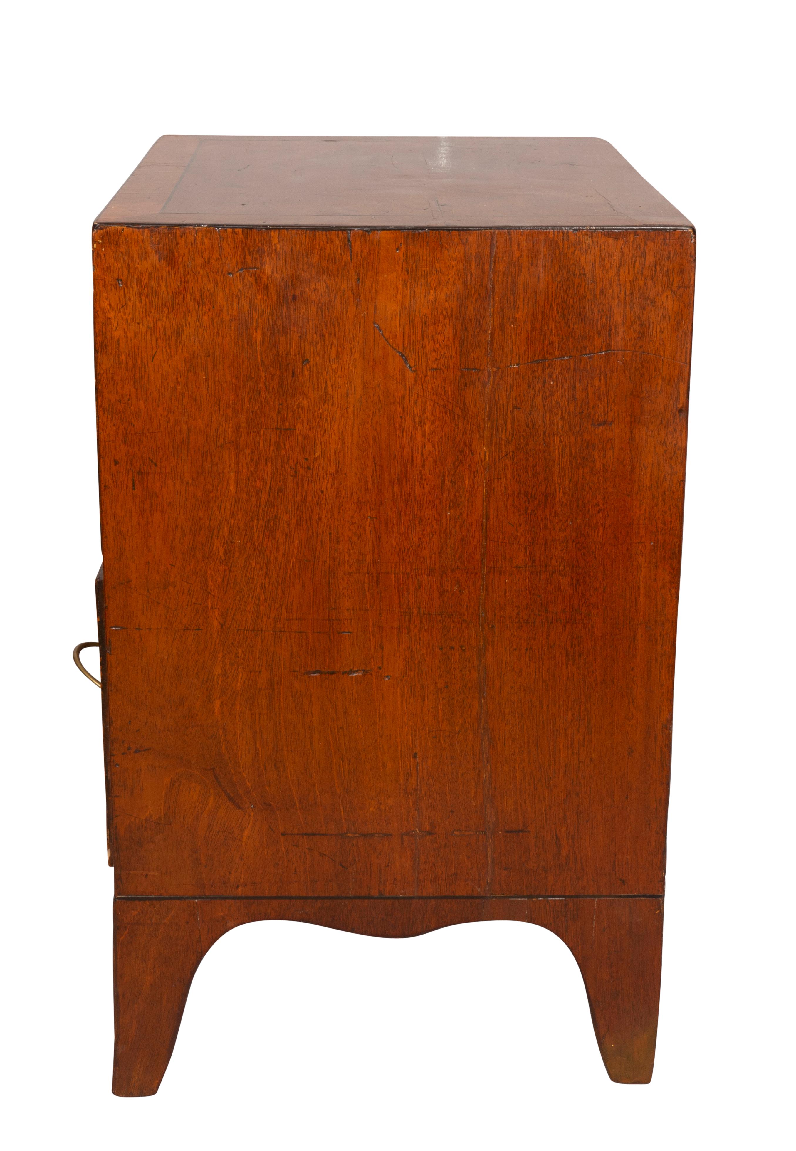 Ebony George III Mahogany Small Chest of Drawers For Sale