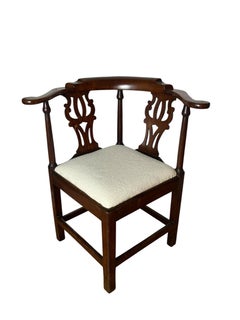 George III. Mahagoni-Raucherbügel-Eckstuhl