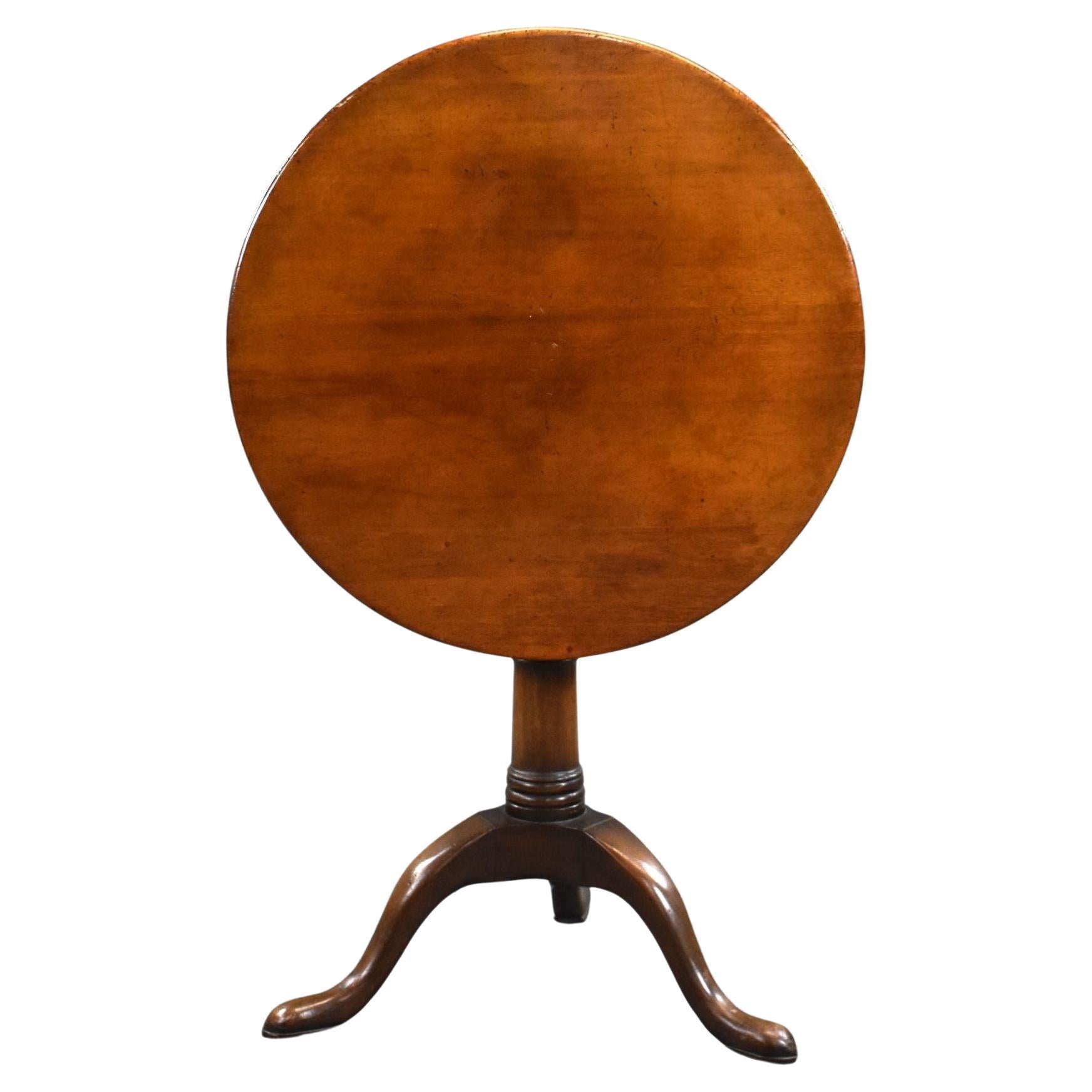 George III Mahogany Snap Top Circular Tripod Table