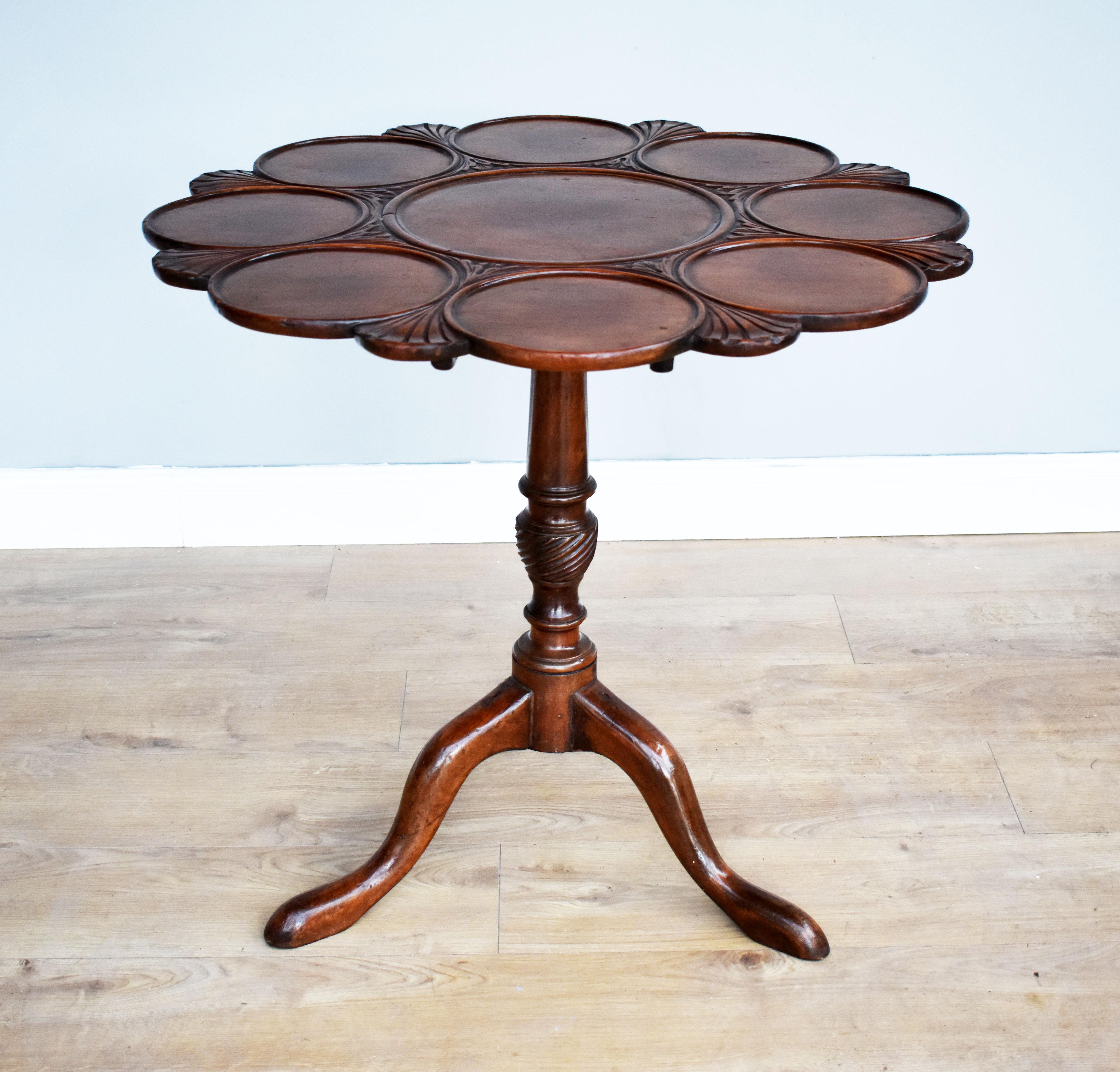 19th Century George III Mahogany Snap Top Table