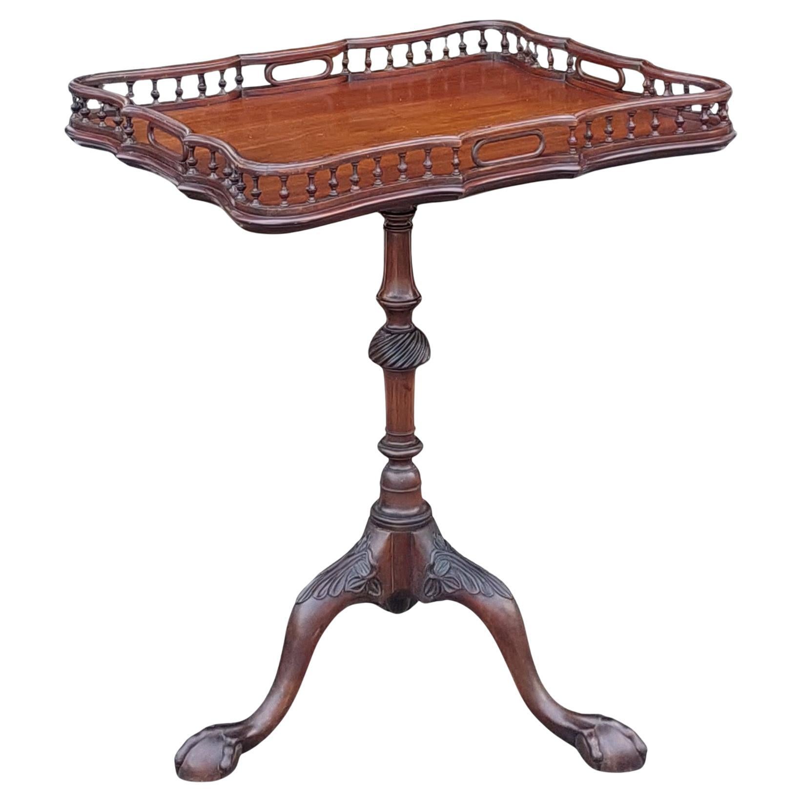 George III Mahogany Snap Top Table