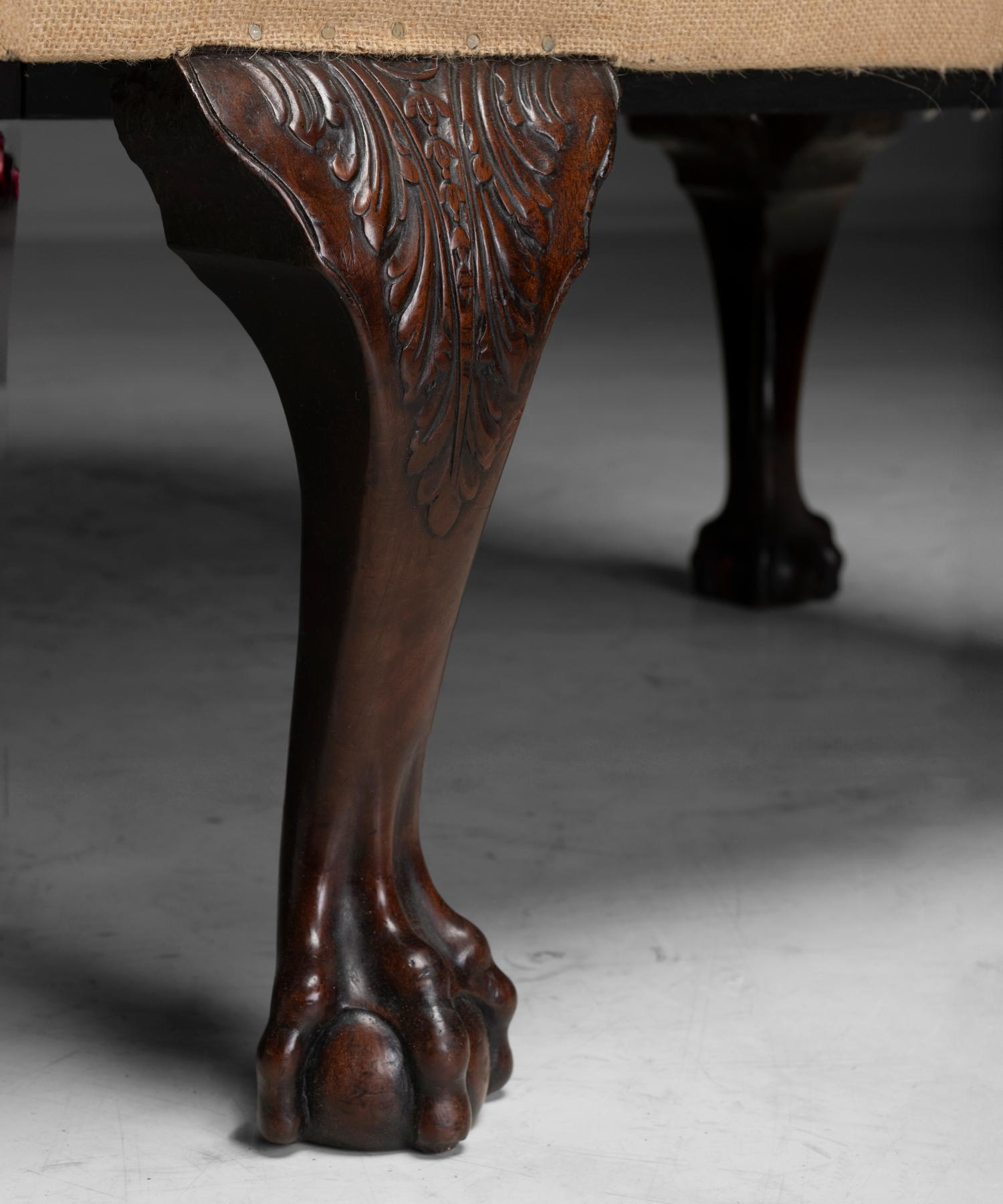 George III Mahogany Sofa, England circa 1750 1