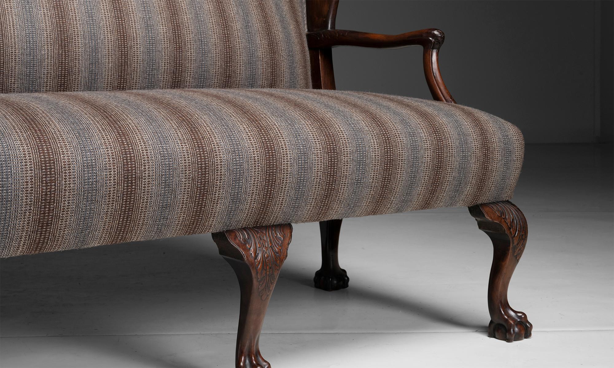 Mid-18th Century George III Mahogany Sofa, England circa 1750