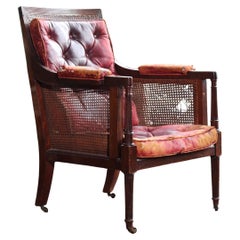 George III Mahogany Square Back Berger Armchair Country House Antiques