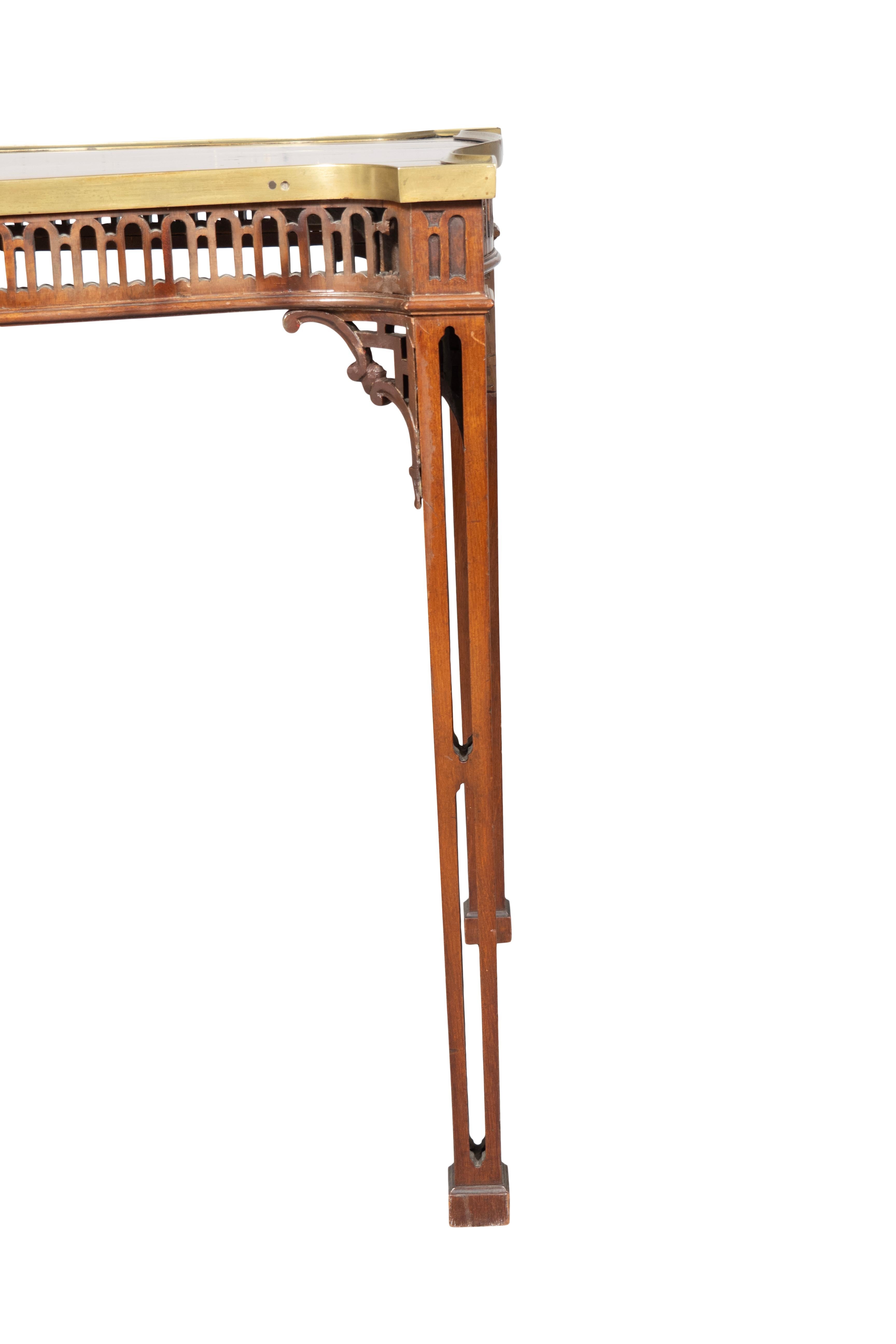 Brass George III Mahogany Table For Sale
