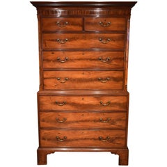 George III Mahogany Tallboy/Chest on Chest