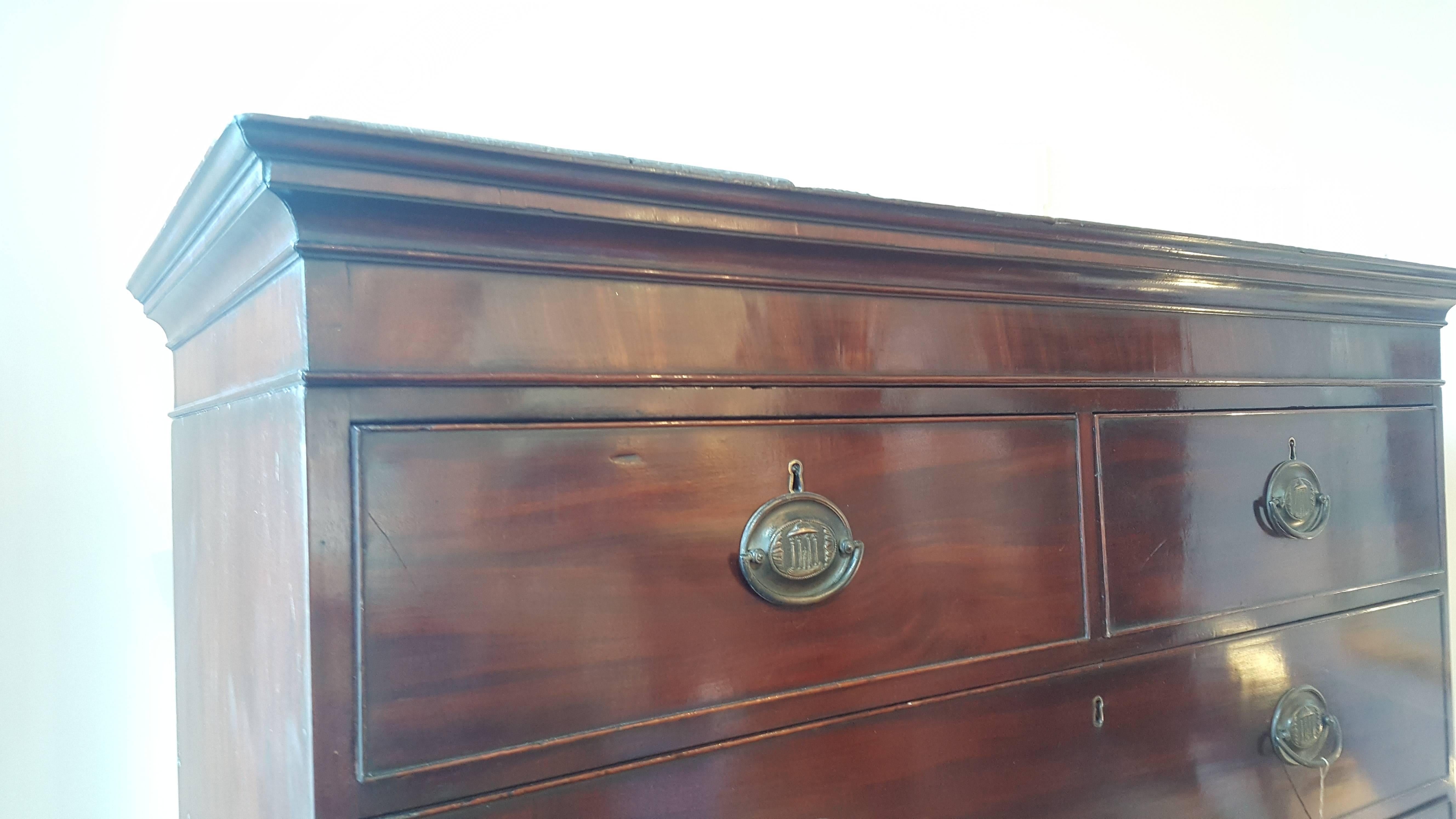 English George III Mahogany Tallboy For Sale