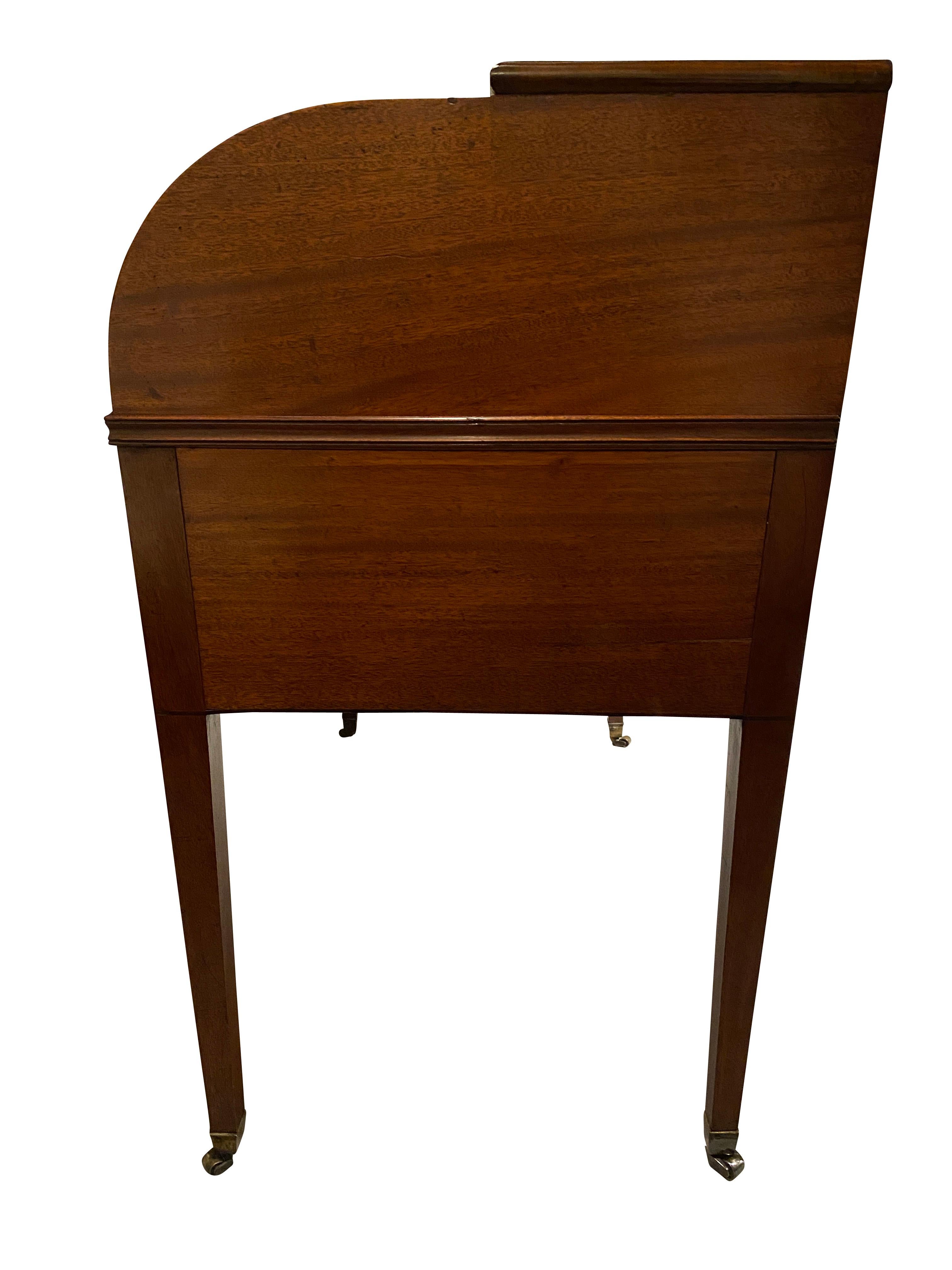 George III Mahogany Tambour Desk For Sale 2