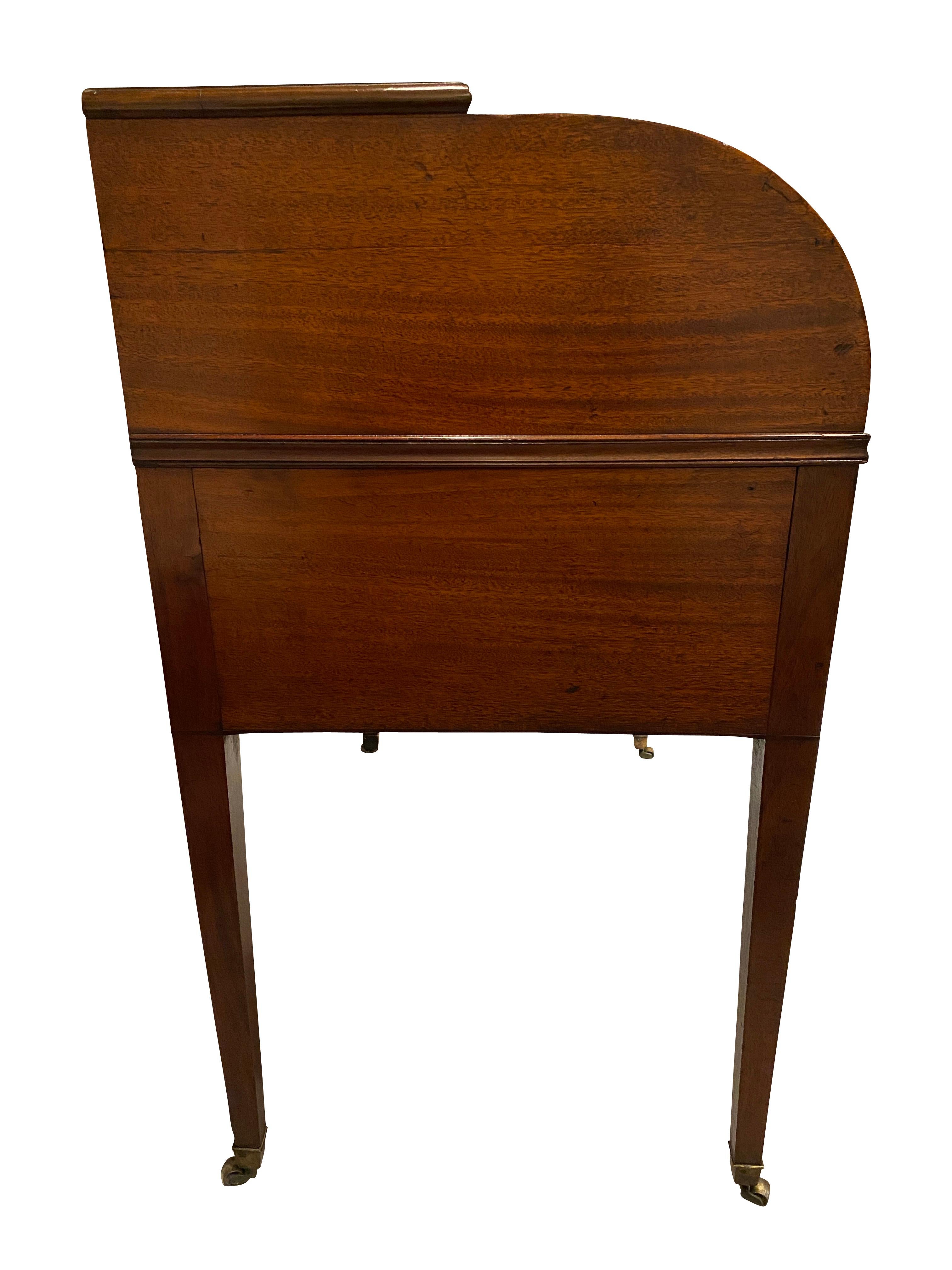 George III Mahogany Tambour Desk For Sale 4