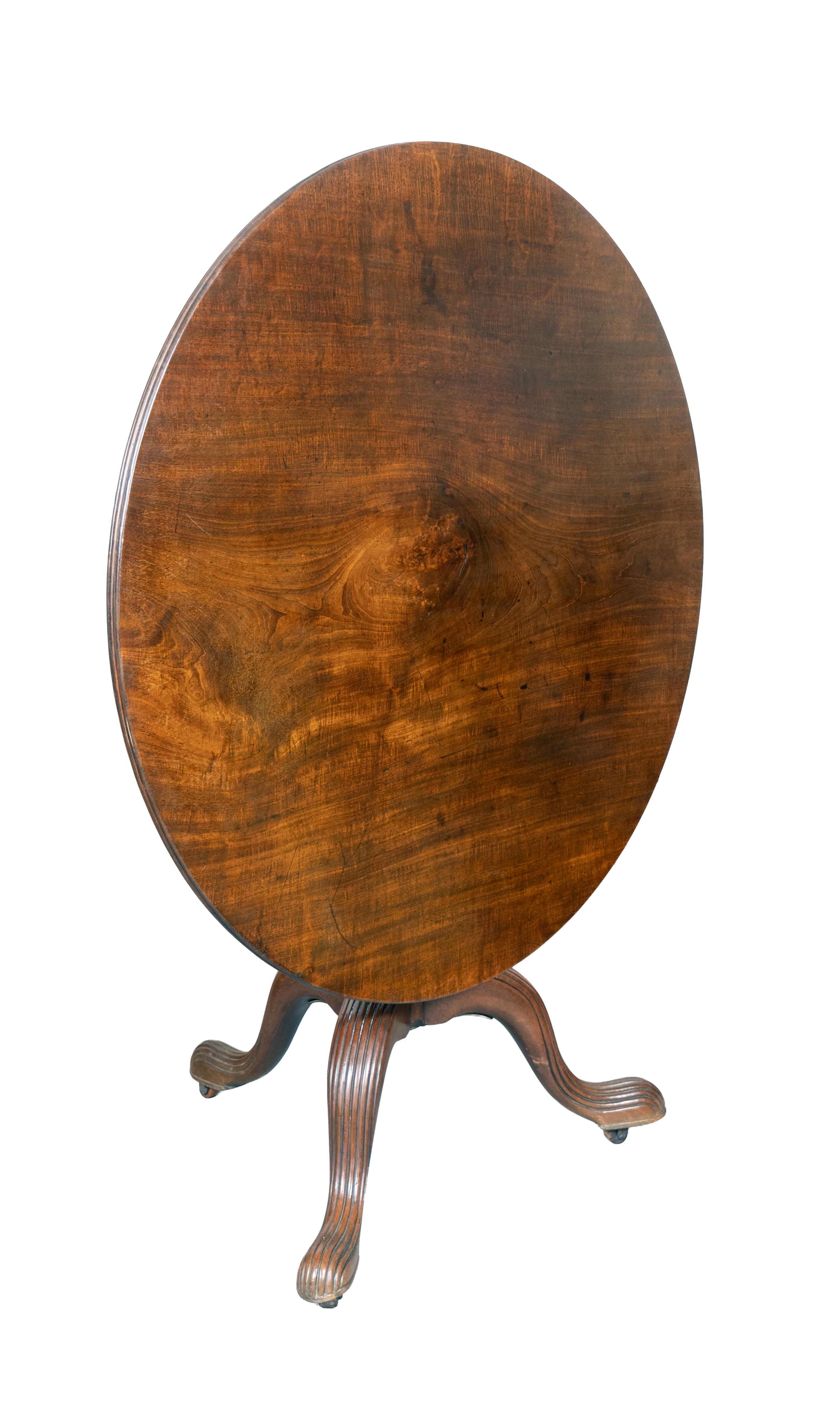 George III Mahogany Tea Table For Sale 1