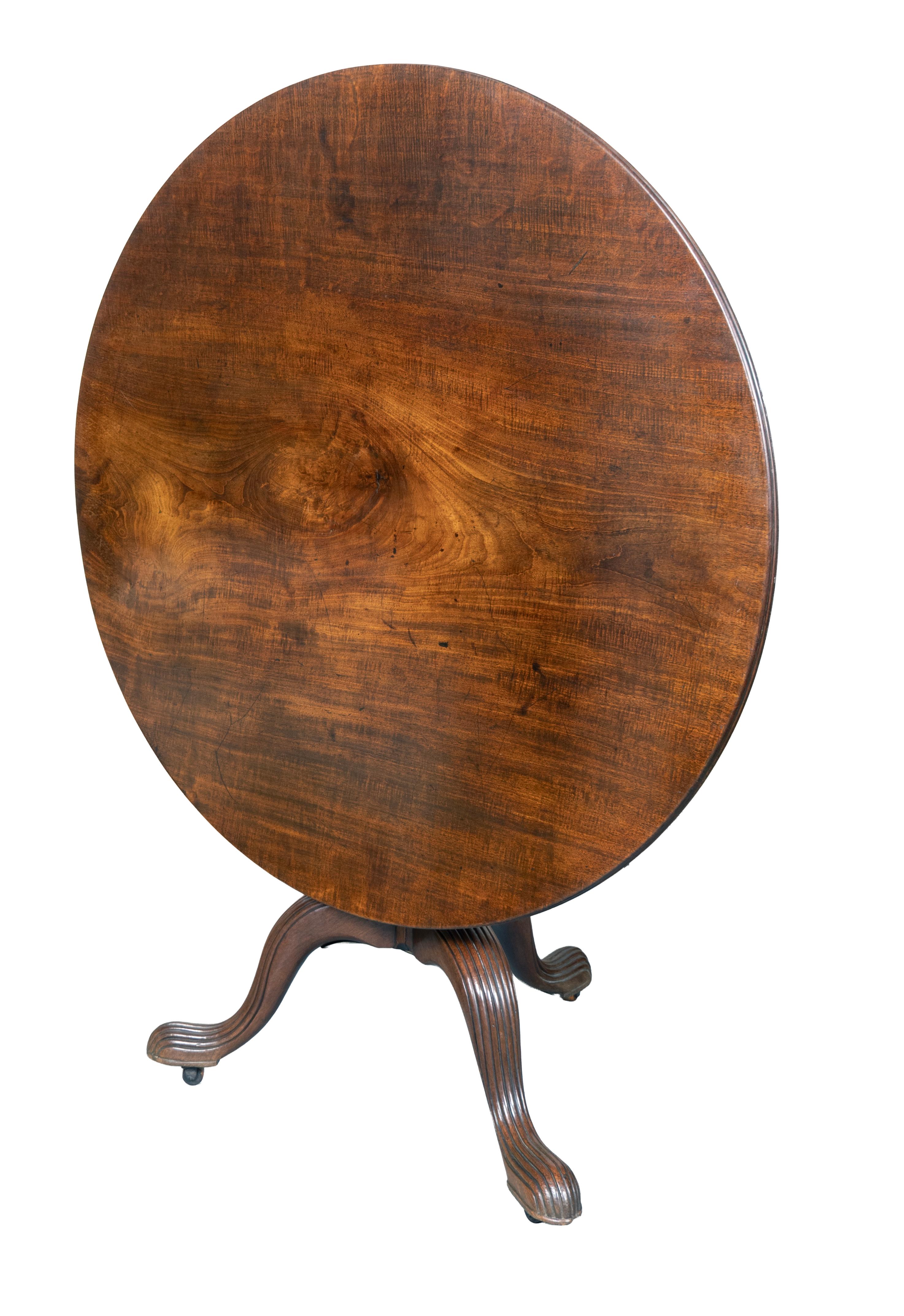 George III Mahogany Tea Table For Sale 2